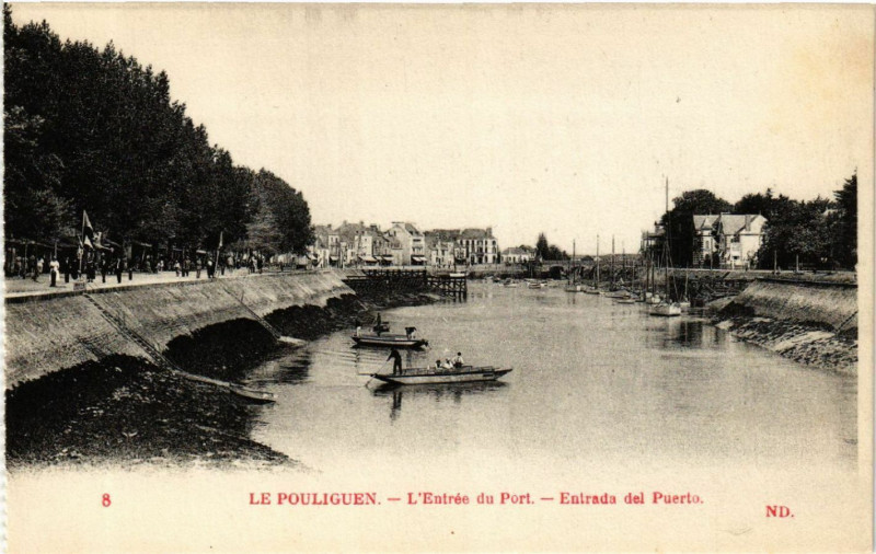 Carte postale ancienne Le Pouliguen - L'Entree du Port - Entrade del Puertoe au Pouliguen