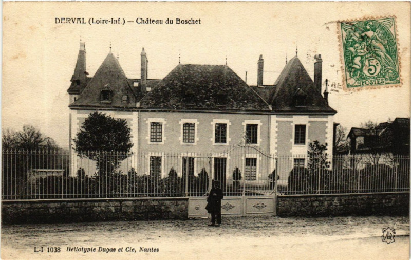 Carte postale ancienne Derval (Loire-inf.) - Chateau du Boschet à Derval