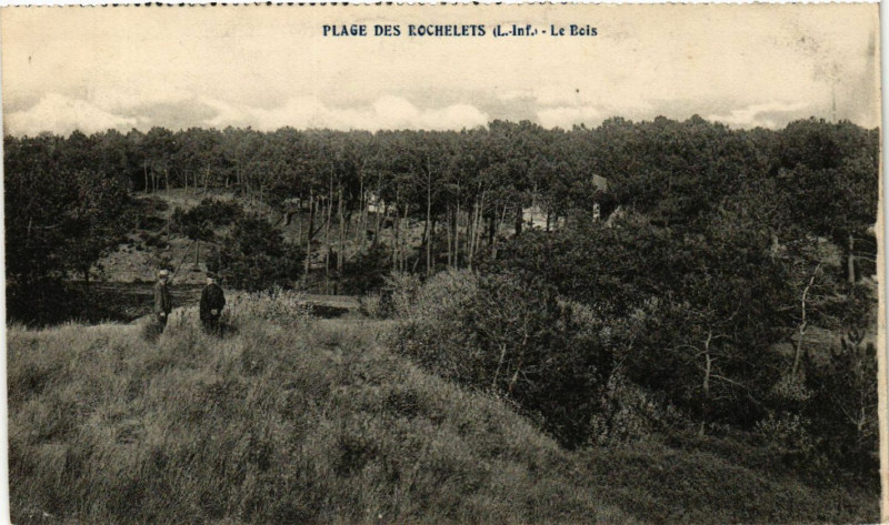 Carte postale ancienne Plage des Rochelets (L.-Inf.) - Le Bois