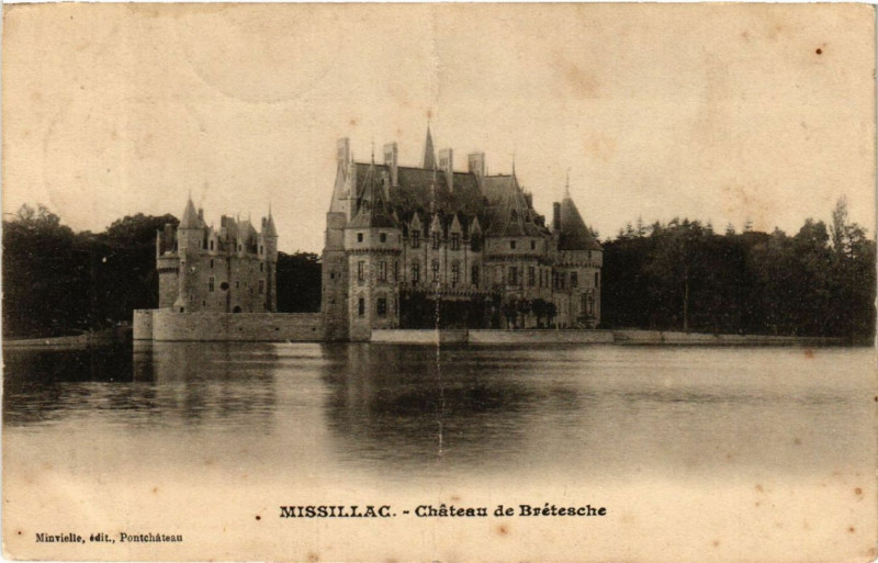Carte postale ancienne Missillac - Chateau de Bretesche à Missillac