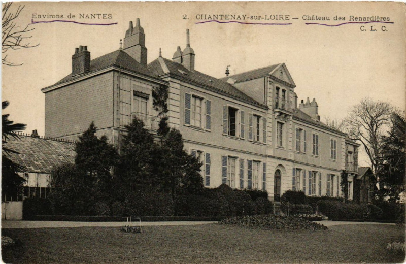 Carte postale ancienne Environs de Nantes - Chatenay-sur-Loire -Chateau des Renardieres à Nantes
