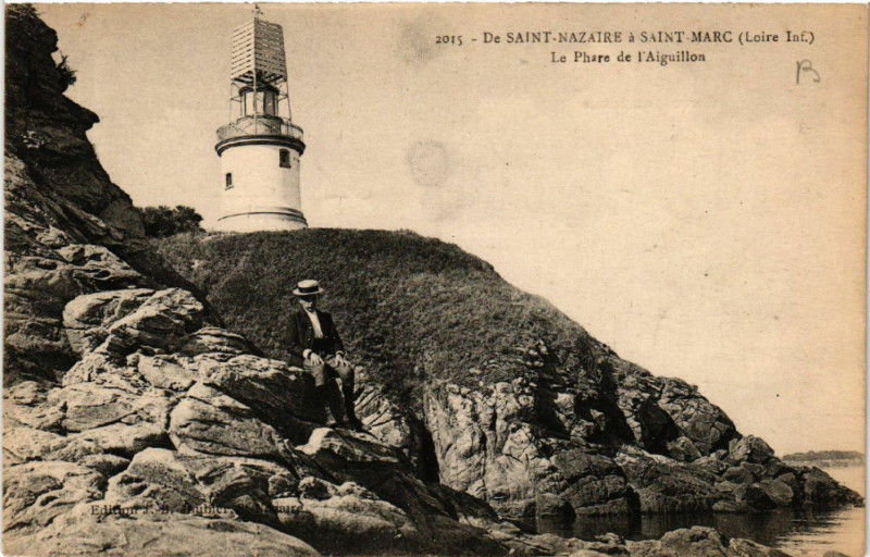 Carte postale ancienne De Saint-Nazaire a Saint Marc (Loire-Inf.)- Le Phare de l'Aiguillon à Saint-Nazaire