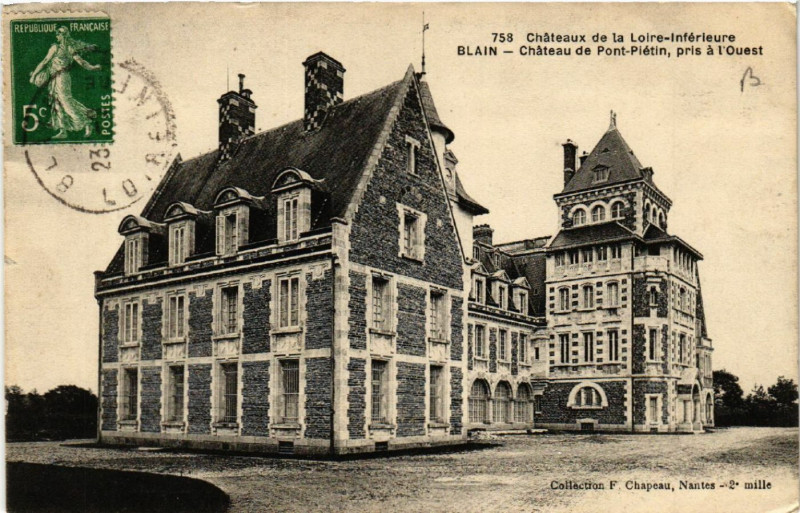 Carte postale ancienne Chateaux de la Loire-Inferieure - Blain - Chateau de Pont-Pletin à Blain