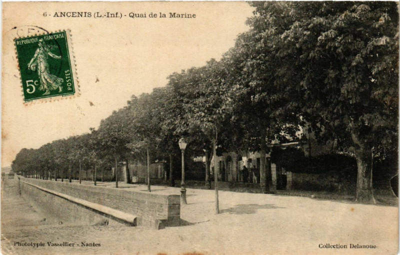 Carte postale ancienne Ancenis (L.-Inf.) - Quai de la Marine