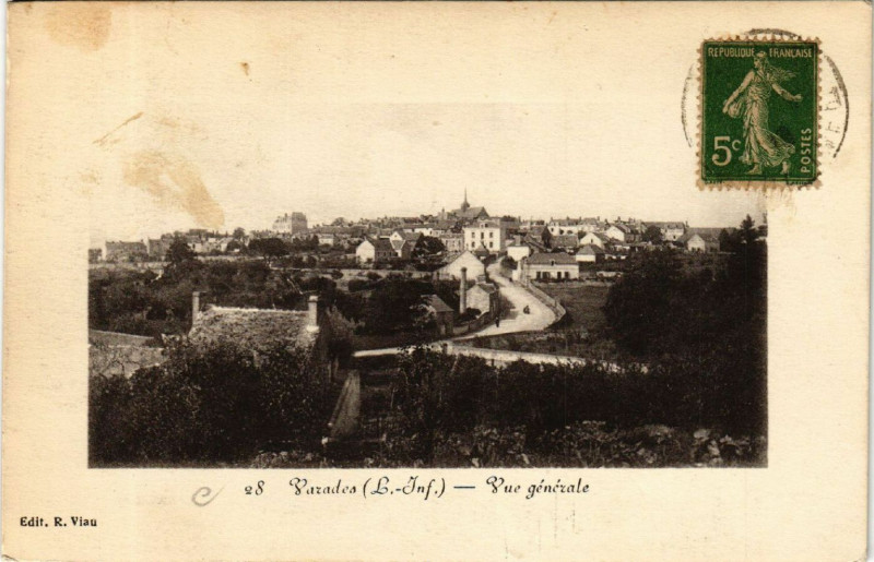 Carte postale ancienne Varades (L.-Inf.) - Vue generale à Vue