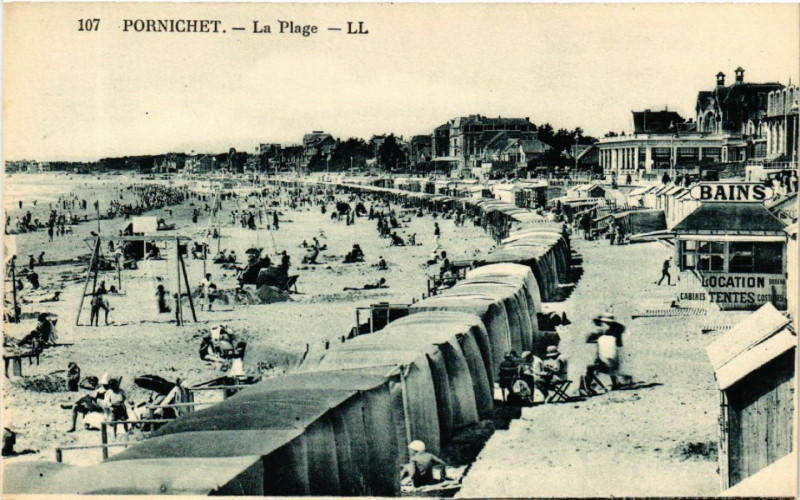 Carte postale ancienne Pornichet - La Plage à Pornichet