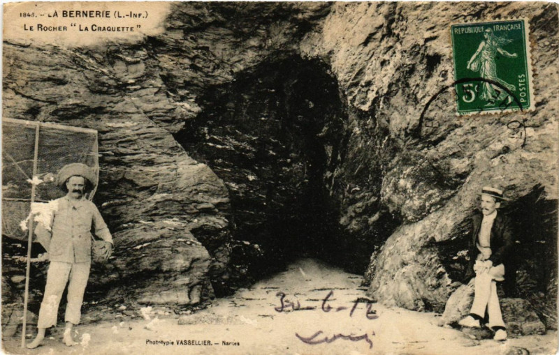 Carte postale ancienne La Bernerie (L.-Inf.) - Le Rocher La Craquette