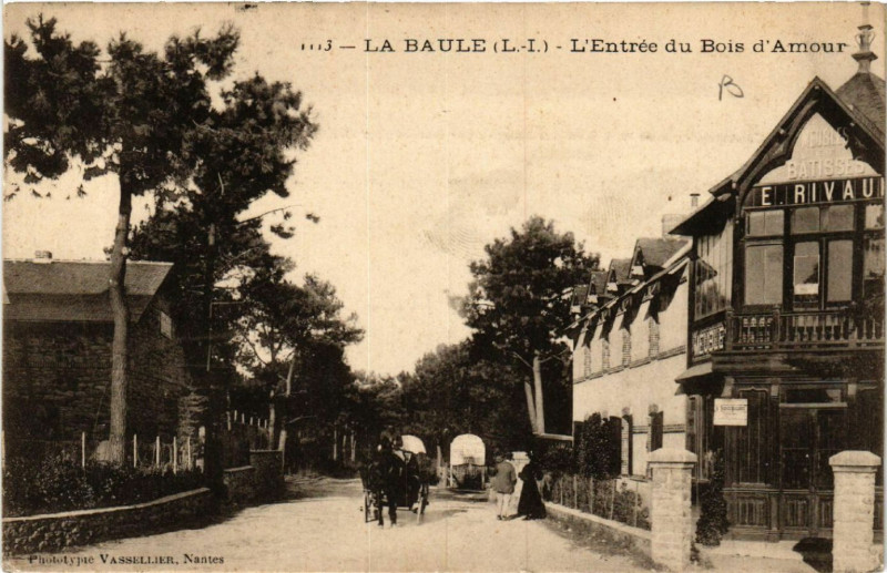 Carte postale ancienne La Baule (L.-I.) - L'Entree du Bois d'Amour