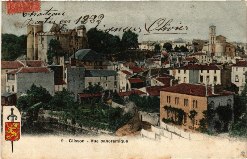 Carte postale ancienne Clisson - Vue panoramique à Clisson