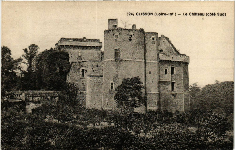 Carte postale ancienne Clisson (Loire-Inf.) - Le Chateau (cote Sud) à Clisson