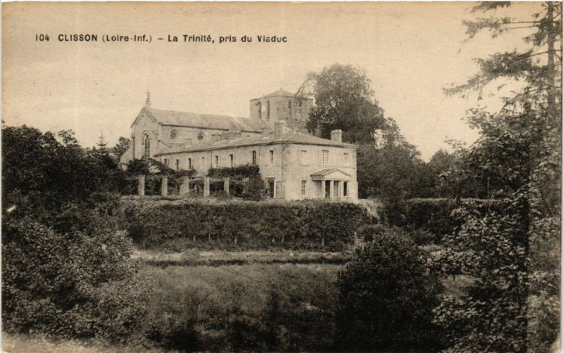 Carte postale ancienne Clisson (Loire-Inf.) - La Trinite,pris du Viaduc à Clisson