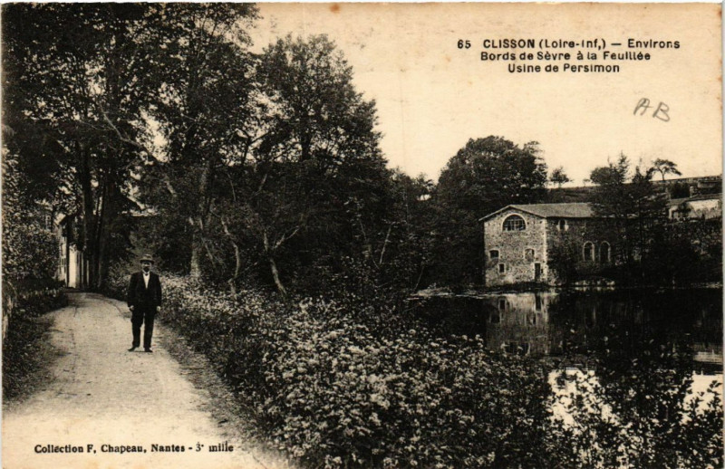 Carte postale ancienne Clisson (Loire-Inf.) - Environs - Bords de Sevre a la Feuillee... à Clisson