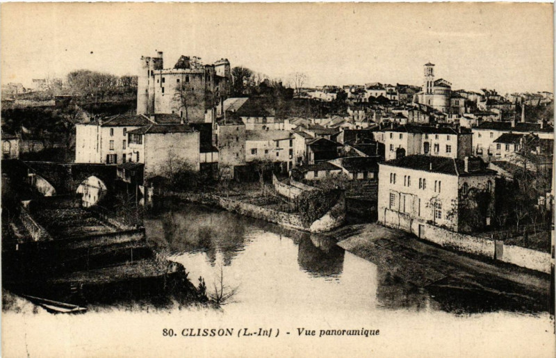 Carte postale ancienne Clisson (L.-Inf.)- Vue panoramique à Clisson