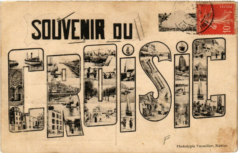 Carte postale ancienne Souvenir du Croisic