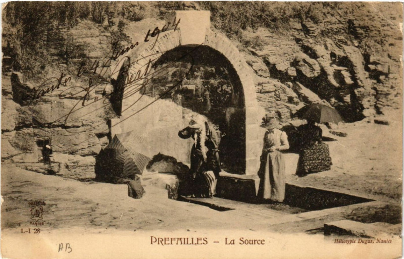 Carte postale ancienne Prefailles - La Source à Préfailles