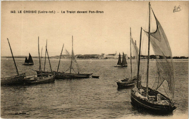 Carte postale ancienne Le Croisic (Loire-inf.) - Le Traict devant Pen-Bren au Croisic