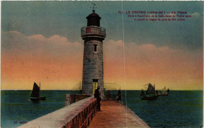 Carte postale ancienne Le Croisic (Loire-Inf.) - Le Phare - eleve a l'extremite de la ... au Croisic