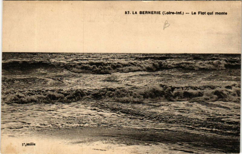 Carte postale ancienne La Bernerie(Loire-Inf.) - Le Flot qui monte
