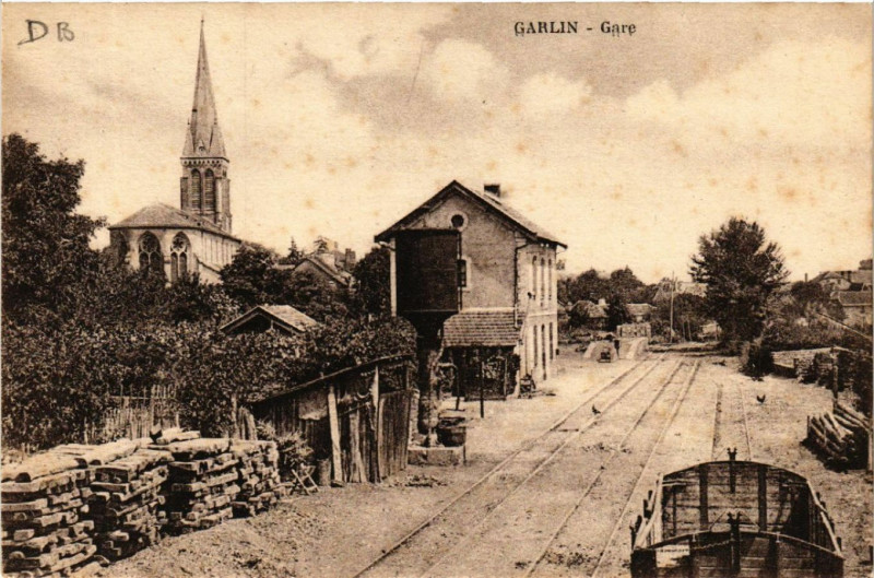 Carte postale ancienne Gablin - Gare