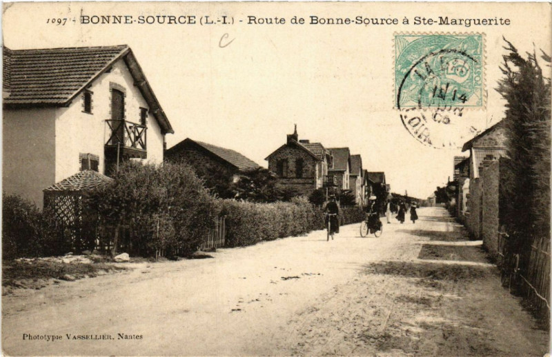 Carte postale ancienne Bonne-Source(L.-I.) - Route de Bonne-Source a Sainte-Marguerite
