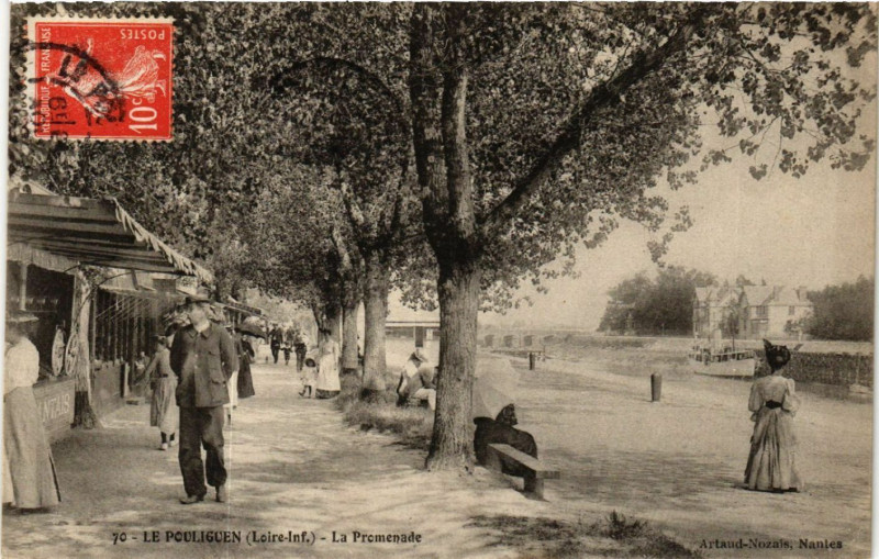 Carte postale ancienne Le Pouliguen(Loire-Inf.) Le Promenade au Pouliguen