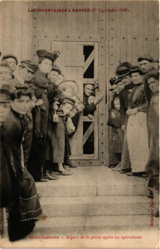 Carte postale ancienne Les Inventaires a Nantes (27 Novembre 1906) - Saint-Donatien à Nantes