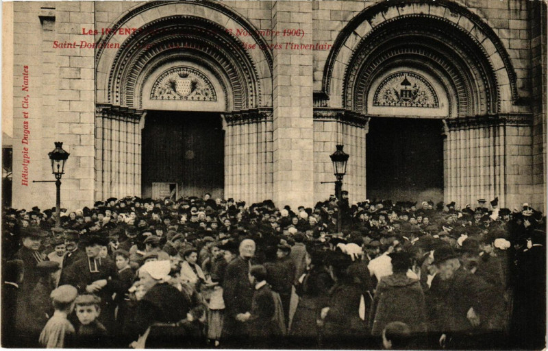 Carte postale ancienne Les Inventaires a Nantes (27 Novembre 1906) -Saint-Donatien à Nantes