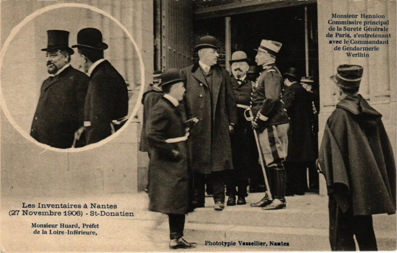 Carte postale ancienne Les Inventaires a Nantes (27 Novembre1906) - Saint-Donatien à Nantes
