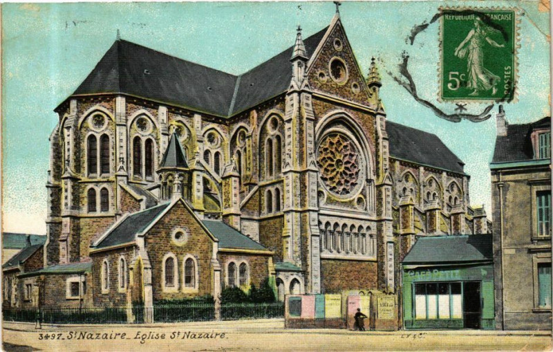 Carte postale ancienne Ed. Aqua 3497 Saint-Nazaire Eglise Saint-Nazaire à Saint-Nazaire