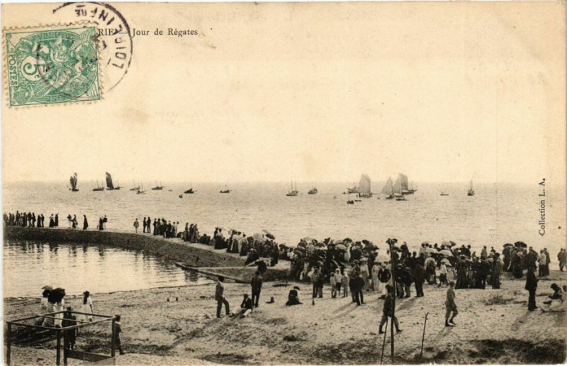 Carte postale ancienne La Bernerie - Jourr de Regates