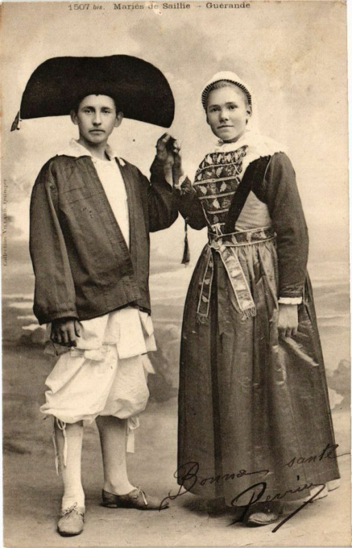 Carte postale ancienne Mares de Saillie - Guerande à Guérande