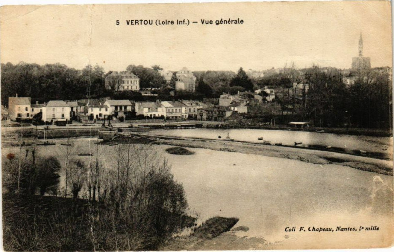 Carte postale ancienne Vertou - Vue générale à Vertou