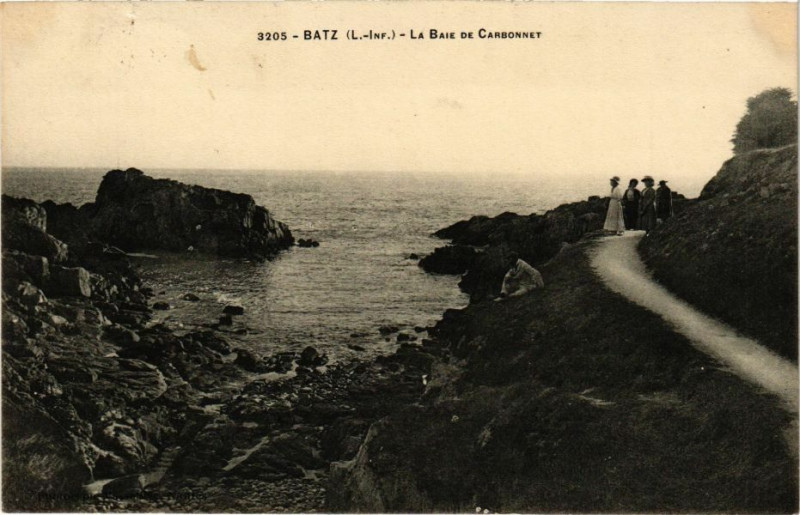 Carte postale ancienne Batz La Baie de Carbonnet