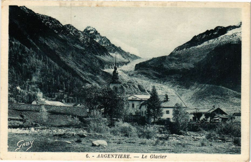 Carte postale ancienne Argentiere - Le Glacier