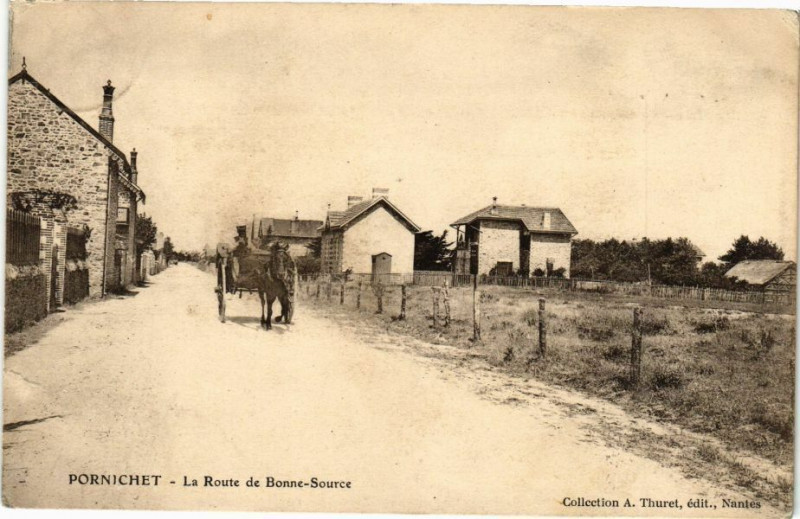Carte postale ancienne Pornichet - La Route de Bonne-Source à Pornichet