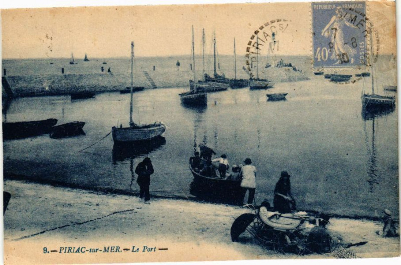 Carte postale ancienne Piriac-sur-Mer - Le Port à Piriac-sur-Mer