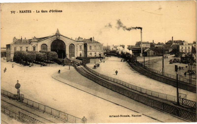 Carte postale ancienne La Gare d'Orléans à Nantes
