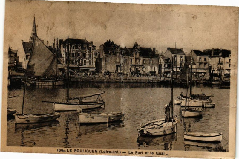 Carte postale ancienne Le Pouliguen - Le Port et le Quai au Pouliguen