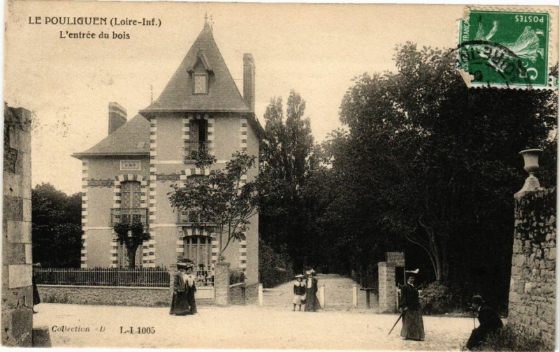 Carte postale ancienne Le Pouliguen - L'entrée du bois au Pouliguen