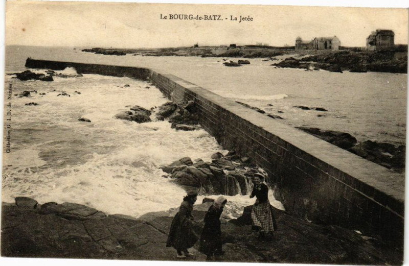 Carte postale ancienne Le Bourg-de-Batz - La Jetée