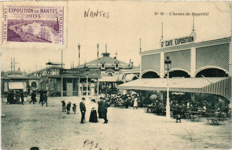 Carte postale ancienne Nantes - L'heure de Hapetirif à Nantes