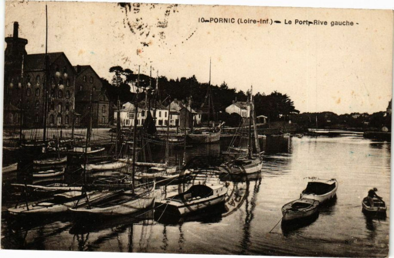 Carte postale ancienne Pornic - Le Port - Rive gauche à Pornic