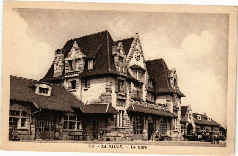 Carte postale ancienne La Baule - La Gare