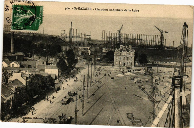 Carte postale ancienne Saint-Nazaire - Chantiers et Ateliers de la Loire à Saint-Nazaire