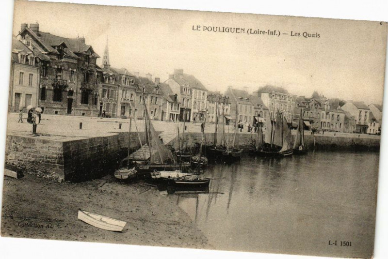 Carte postale ancienne Le Pouliguen - Les Quais au Pouliguen