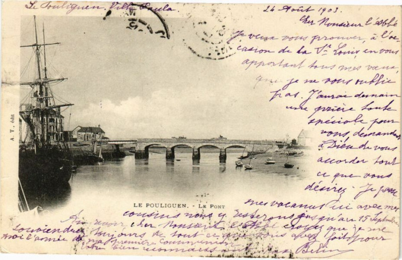 Carte postale ancienne Le Pouliguen - La Pont au Pouliguen