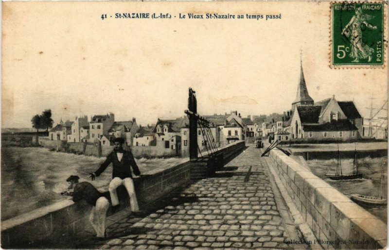 Carte postale ancienne Saint-Nazaire - Le Vieux Saint-Nazaire au temps passe à Saint-Nazaire