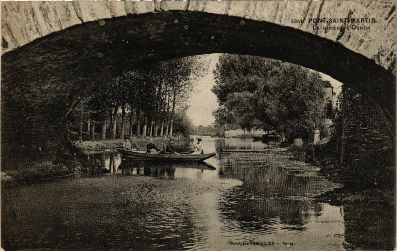 Carte postale ancienne Pont - Saint-Martin --la-Riviere l'Ognon à Pont-Saint-Martin