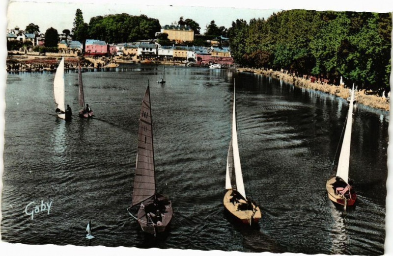 Carte postale ancienne Vertou (L.-Atl.) - Bassin de la Chaussée à Vertou