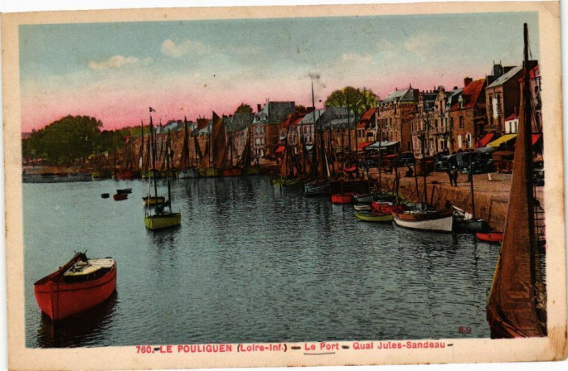 Carte postale ancienne Le Pouliguen - Le Port - Quai Jules-Sandeau au Pouliguen